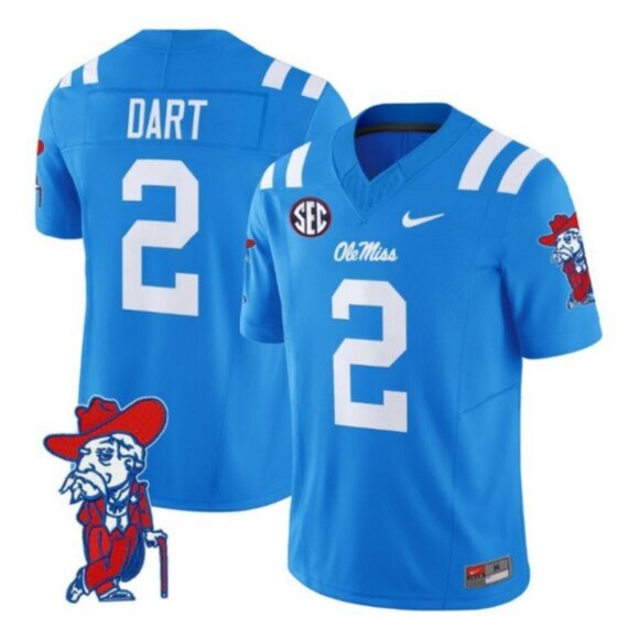 ✅Mens Kids Youths Jaxson Dart Jersey Blue Stitched - Picture 1 of 2